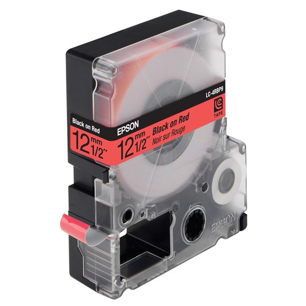 Epson LC-4RBP9 black on pastel-red tape, 12mm (original Epson) 083024 - 1