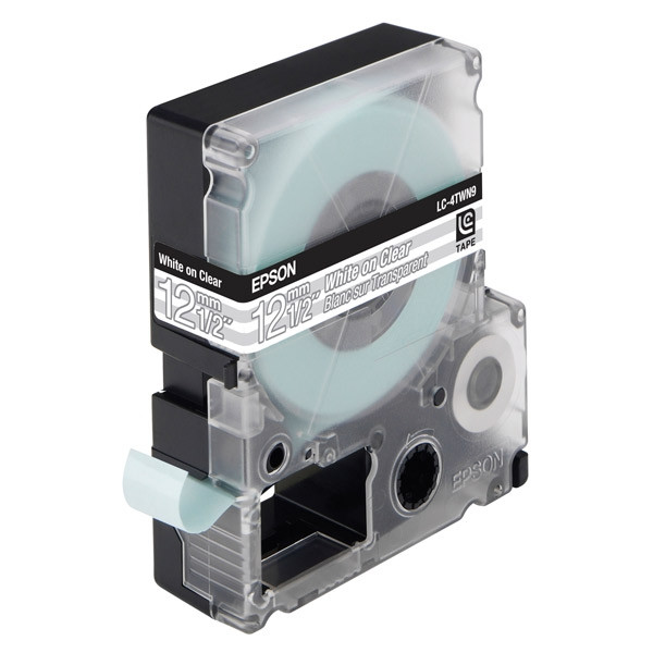 Epson LC-4TWN9 white on transparent tape, 12mm (original Epson) 083036 - 1