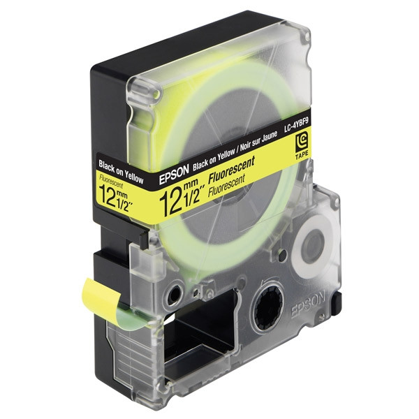 Epson LC-4YBF9 black on fluorescent-yellow tape, 12mm (original) C53S625405 083030 - 1