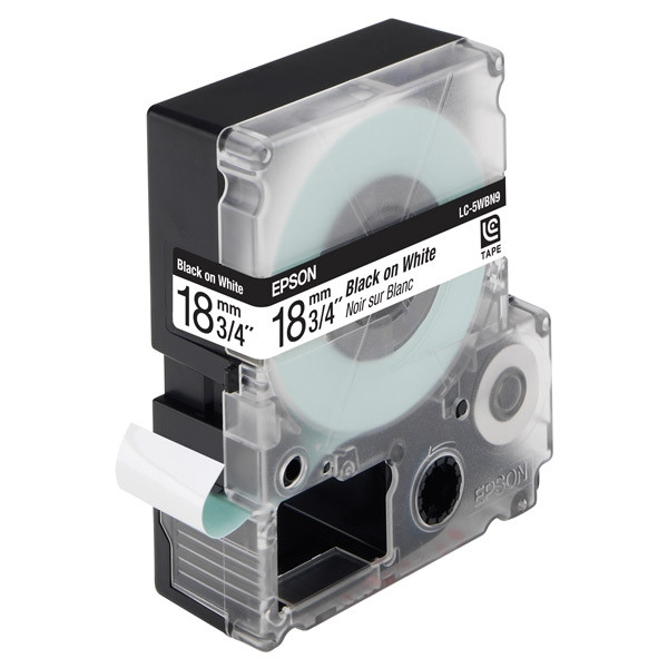 Epson LC-5WBN9 black on white tape, 18mm (original Epson) 083066 - 1