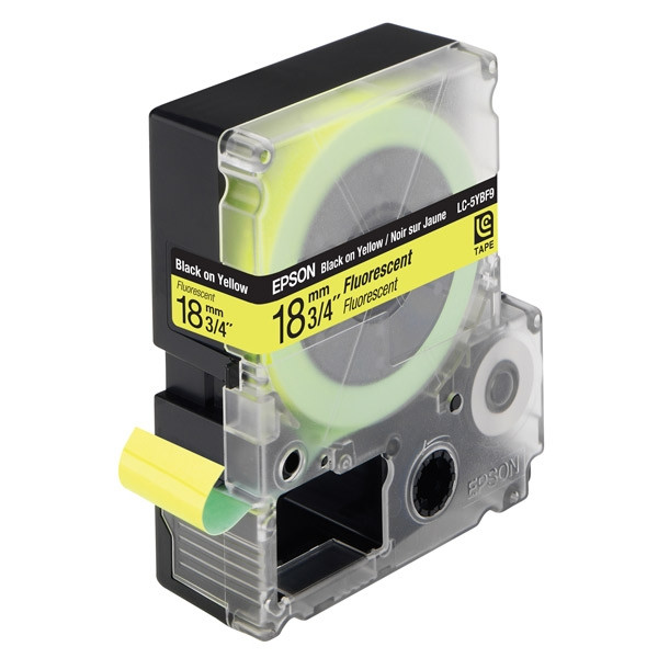 Epson LC-5YBF9 black on fluorescent-yellow tape, 18mm (original) C53S626402 083062 - 1