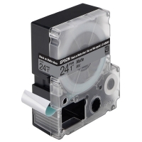 Epson LC-6SBE9 black on matte silver tape, 24mm (original Epson) 083092