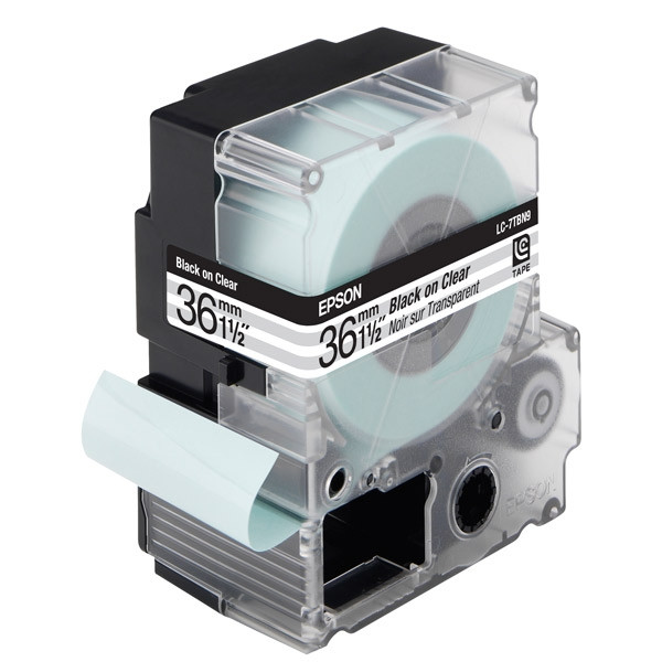 Epson LC-7TBN9 black on transparent tape, 36mm (original Epson) 083100 - 1