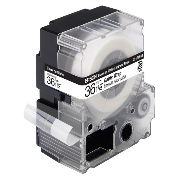 Epson LC-7WBC9 black on white cable tape, 36mm (original) C53S628405 083102 - 1