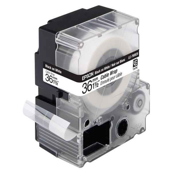 Epson LC-7WBC9 black on white cable tape, 36mm (original Epson) 083102 - 1