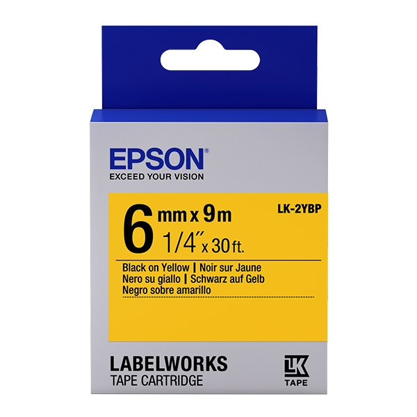 Epson LK-2YBP black on pastel yellow tape, 6mm (original) C53S652002 083160 - 1