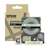 Epson LK-4GAS grey on green tape, 12mm (original Epson) C53S672105 084466