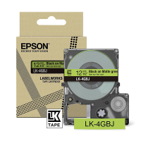 Epson LK-4GBJ black on green matte tape, 12mm (original Epson) C53S672077 084410