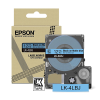 Epson LK-4LBJ black on matte blue tape, 12mm (original Epson) C53S672080 084414