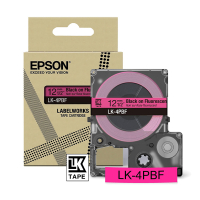 Epson LK-4PBF black on fluorescent pink tape, 12mm (original Epson) C53S672100 084458