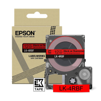 Epson LK-4RBF black on fluorescent red tape, 12mm (original Epson) C53S672099 084456