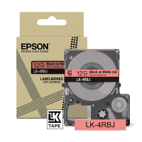 Epson LK-4RBJ black on red matte tape, 12mm (original Epson) C53S672071 084400