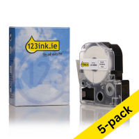 Epson LK-4WBN standard black on white tape, 12mm (123ink version) (5-pack)
