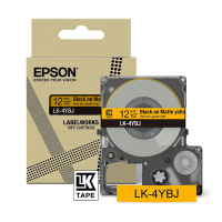 Epson LK-4YBJ black on yellow matte tape, 12mm (original Epson) C53S672074 084454