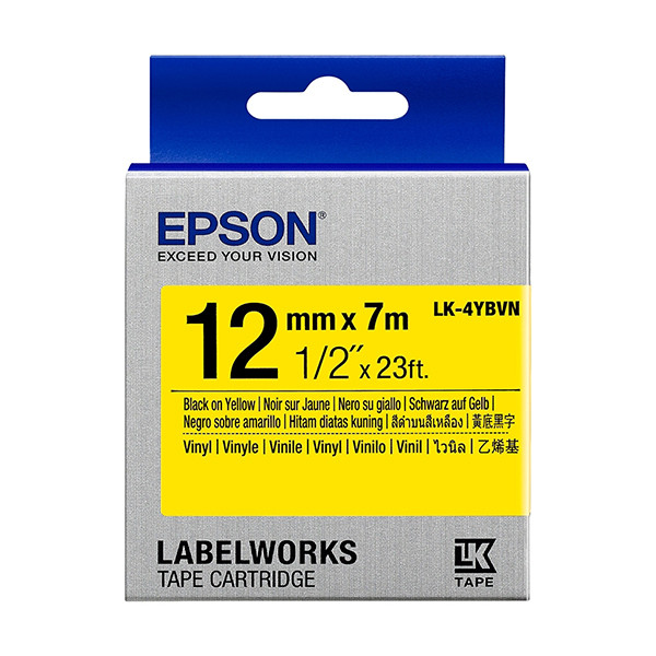 Epson LK-4YBVN black on yellow tape 12mm (original Epson ) C53S654042 084348 - 1