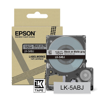 Epson LK-5ABJ black on light grey matte tape, 18mm (original Epson) C53S672087 084428