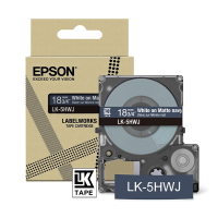 Epson LK-5HWJ white on navy blue matte tape, 18mm (original Epson) C53S672085 084424