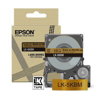 Epson LK-5KBM black on metallic gold tape, 18mm (original Epson) C53S672093 084440