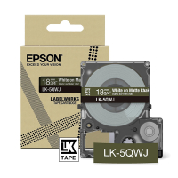 Epson LK-5QWJ white on khaki matte tape, 18mm (original Epson) C53S672089 084432