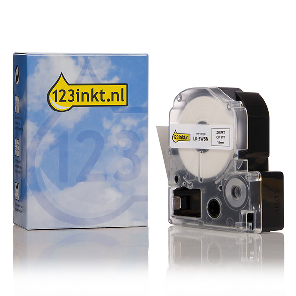 Epson LK-5WBN black on white tape, 18mm (123ink version) C53S655006C 083153 - 1