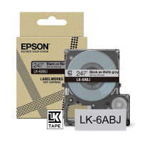 Epson LK-6ABJ black on light grey matte tape, 24mm (original Epson) C53S672088 084430