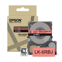 Epson LK-6RBJ black on red matte tape, 24mm (original Epson) C53S672073 084404