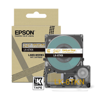 Epson LK-6TKN gold on metallic transparent tape, 24mm (original Epson) C53S672098 084450