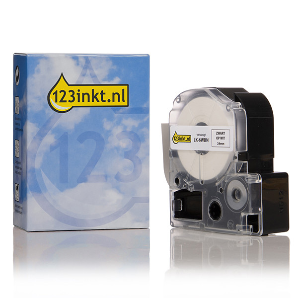 Epson LK-6WBN black on white standard tape, 24mm (123ink version) C53S656006C 083269 - 1