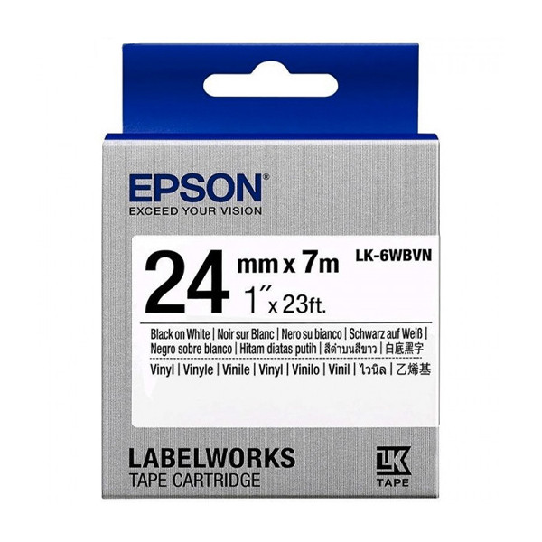 Epson LK-6WBVN black on white tape, 24mm (original Epson) C53S656020 084354 - 1