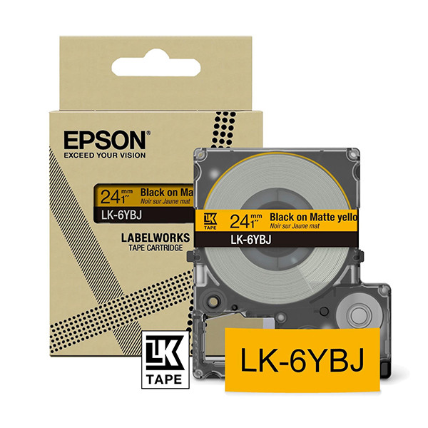 Epson LK-6YBJ black on yellow matte tape, 24mm (original Epson) C53S672076 084408 - 1