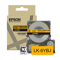Epson LK-6YBJ black on yellow matte tape, 24mm (original Epson) C53S672076 084408