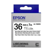 Epson LK-7WBVN black on white tape, 36mm (original Epson) C53S657012 084358