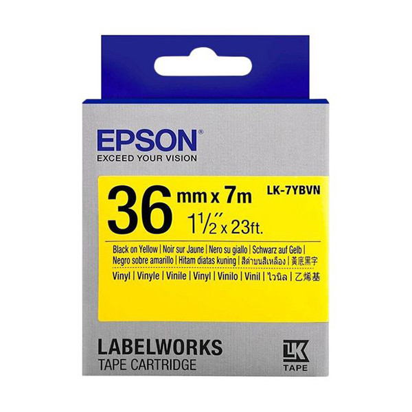 Epson LK-7YBVN black on yellow tape, 36mm (original Epson) C53S657013 084360 - 1