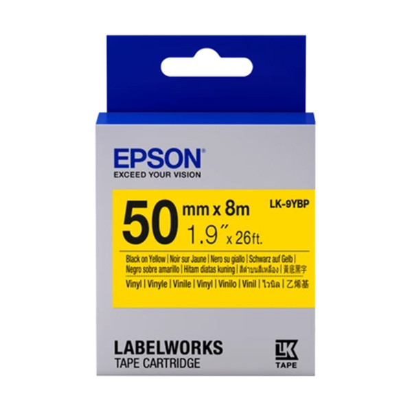 Epson LK-9YBP black on pastel yellow tape, 50mm (original Epson) C53S659002 084306 - 1