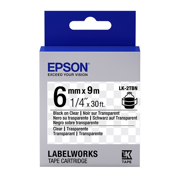Epson LK 2TBN black on transparent tape, 6mm (original Epson) C53S652004 083168 - 1