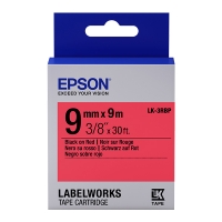 Epson LK 3RBP black on pastel red tape, 9mm (original) C53S653001 083164