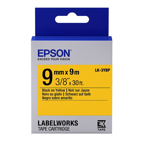 Epson LK 3YBP black on pastel yellow tape, 9mm (original) C53S653002 083166 - 1