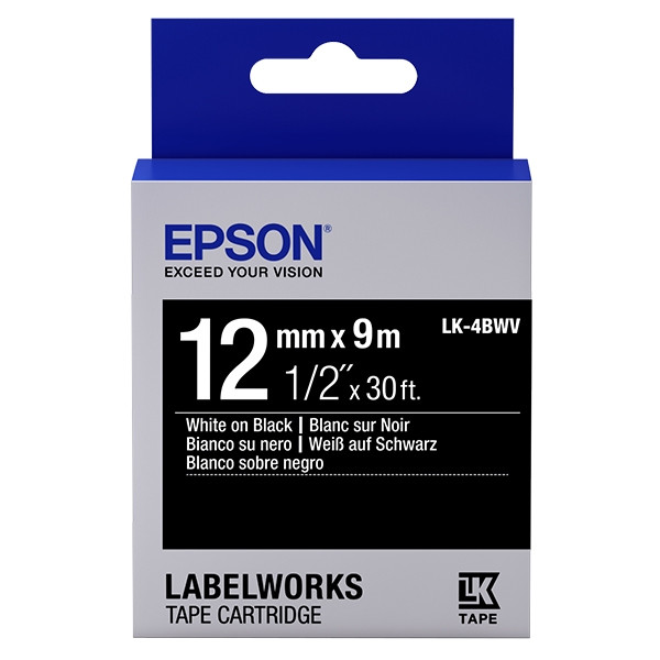 Epson LK 4BWV vivid white on black tape, 12mm (original Epson) 083212 - 1