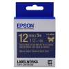 Epson LK 4HKK gold on navy blue satin ribbon tape, 12mm (original) 083220 - 1