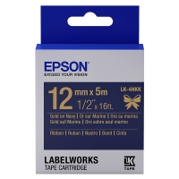 Epson LK 4HKK gold on navy blue satin ribbon tape, 12mm (original) C53S654002 083220