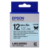 Epson LK 4LBK black on light blue satin ribbon tape, 12mm (original) 083222 - 1