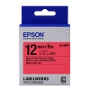 Epson LK 4RBP black on pastel red tape, 12mm (original)