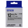 Epson LK 4SBE matte black on silver tape, 12 mm (original Epson)
