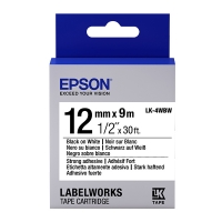 Epson LK 4WBW adhesive black on white tape, 12mm (original) C53S654016 083192