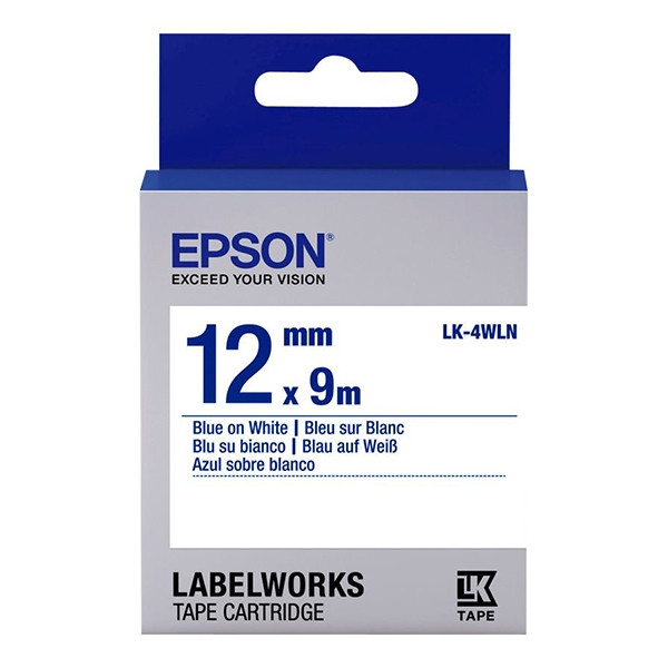Epson LK 4WLN standard blue on white tape, 12mm (original) C53S654022 083200 - 1