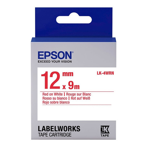 Epson LK 4WRN standard red on white tape, 12mm (original) C53S654011 083196 - 1