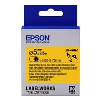 Epson LK 4YBA5 black on yellow heat shrink tape, 5mm (original) C53S654906 083292