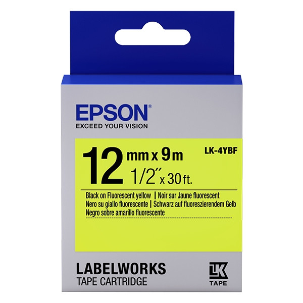 Epson LK 4YBF black on fluorescent yellow tape, 12mm (original Epson) C53S654010 083284 - 1