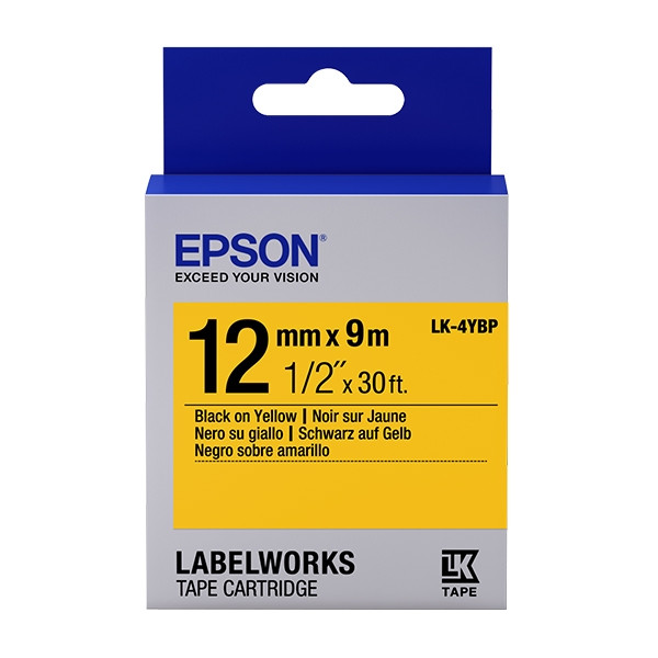 Epson LK 4YBP black on pastel yellow tape, 12mm (original Epson) C53S654008 083184 - 1