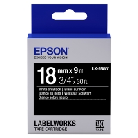 Epson LK 5BWV vivid white on black tape, 18mm (original) C53S655014 083252